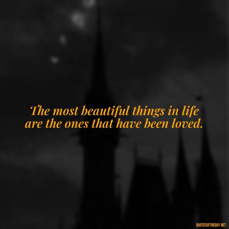 The most beautiful things in life are the ones that have been loved. - Love Quotes For The World