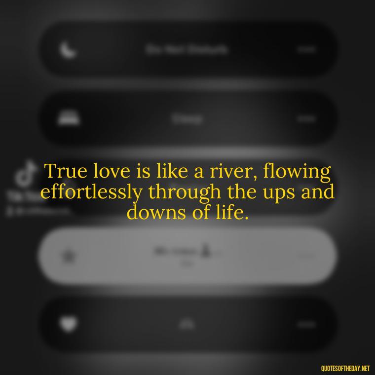 True love is like a river, flowing effortlessly through the ups and downs of life. - Confucius Quotes On Love