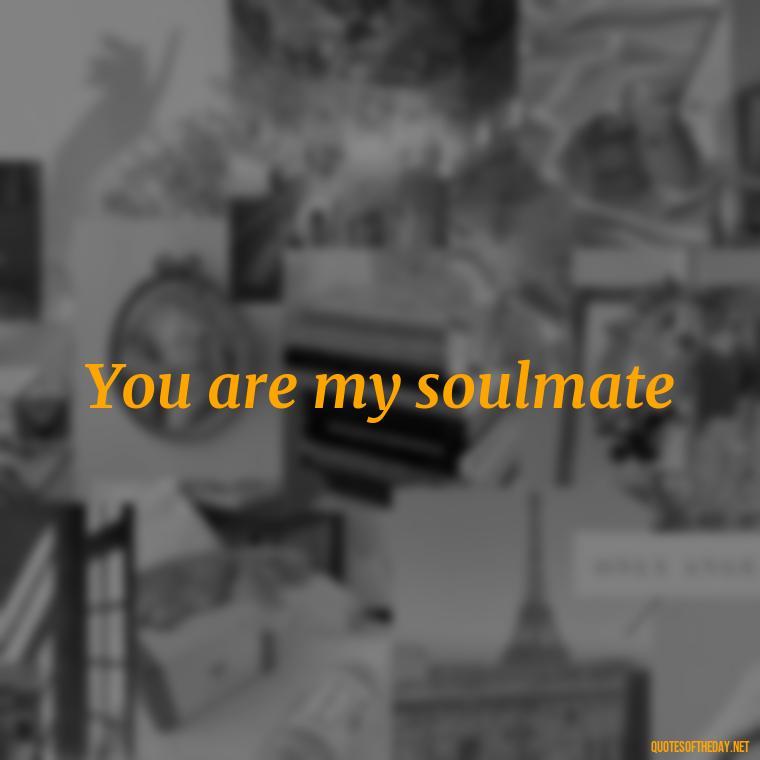 You are my soulmate - 2 Word Love Quotes