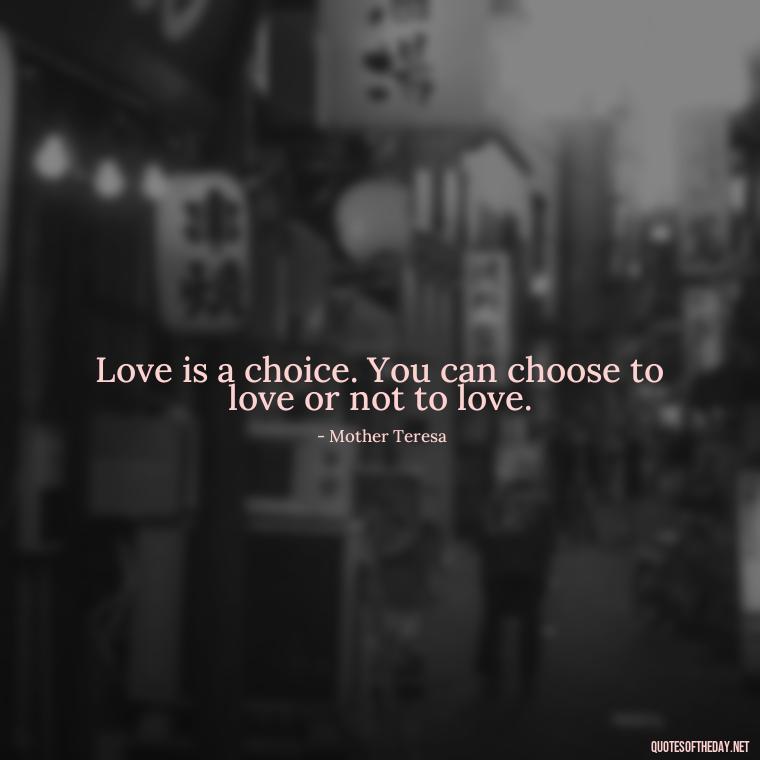 Love is a choice. You can choose to love or not to love. - Lie In Love Quotes