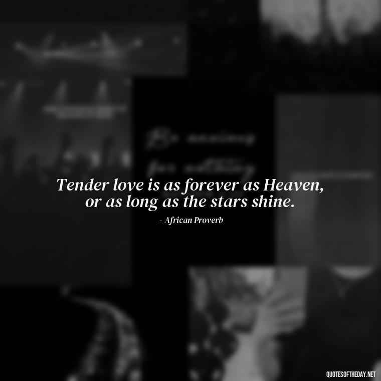 Tender love is as forever as Heaven, or as long as the stars shine. - Instagram Love Quotes