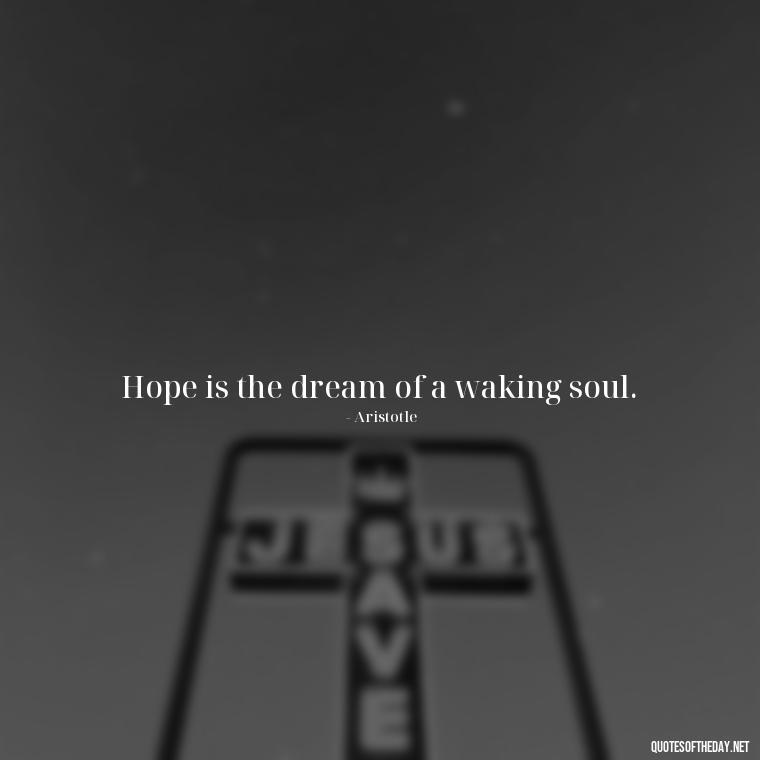 Hope is the dream of a waking soul. - Short Beautiful Quotes