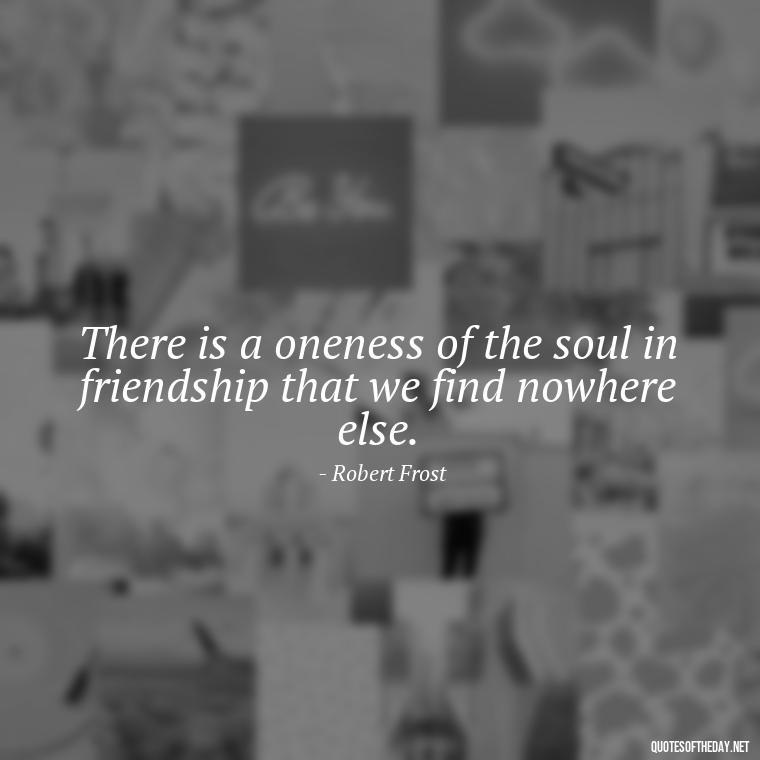 There is a oneness of the soul in friendship that we find nowhere else. - Cute Short Friendship Quotes